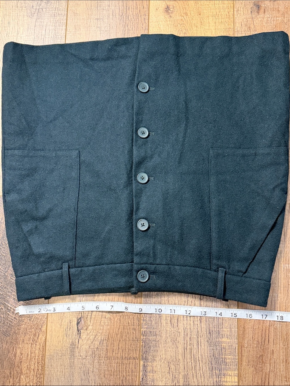 Eddie Bauer Mercer Fit Button Front Wool Blend Lined Mini Skirt Size 10 - Picture 8 of 9